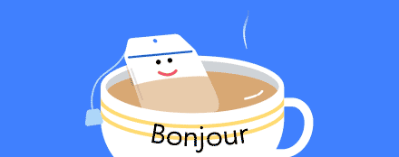 gif animé bonjour the